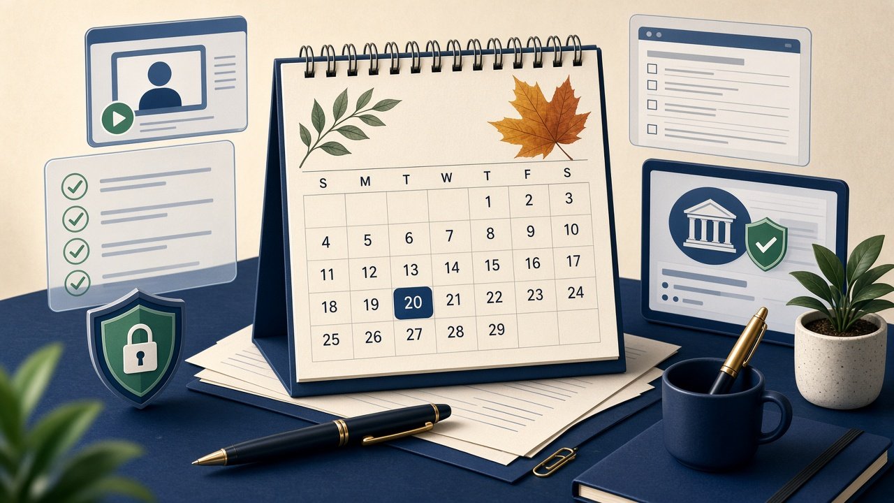 Calendar graphic for Tax Professional Awareness Week in October 2026 with resource icons